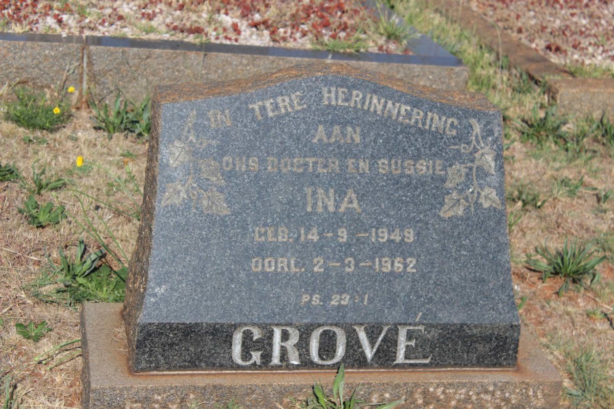 GROVÉ Ina 1949-1962