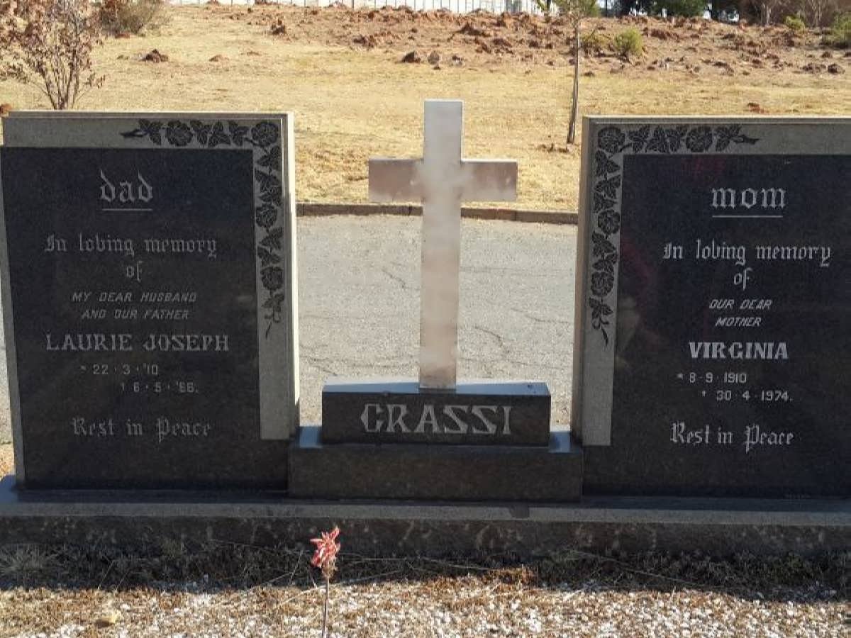 GRASSI Laurie Joseph 1910-1966 &amp; Virginia 1910-1974