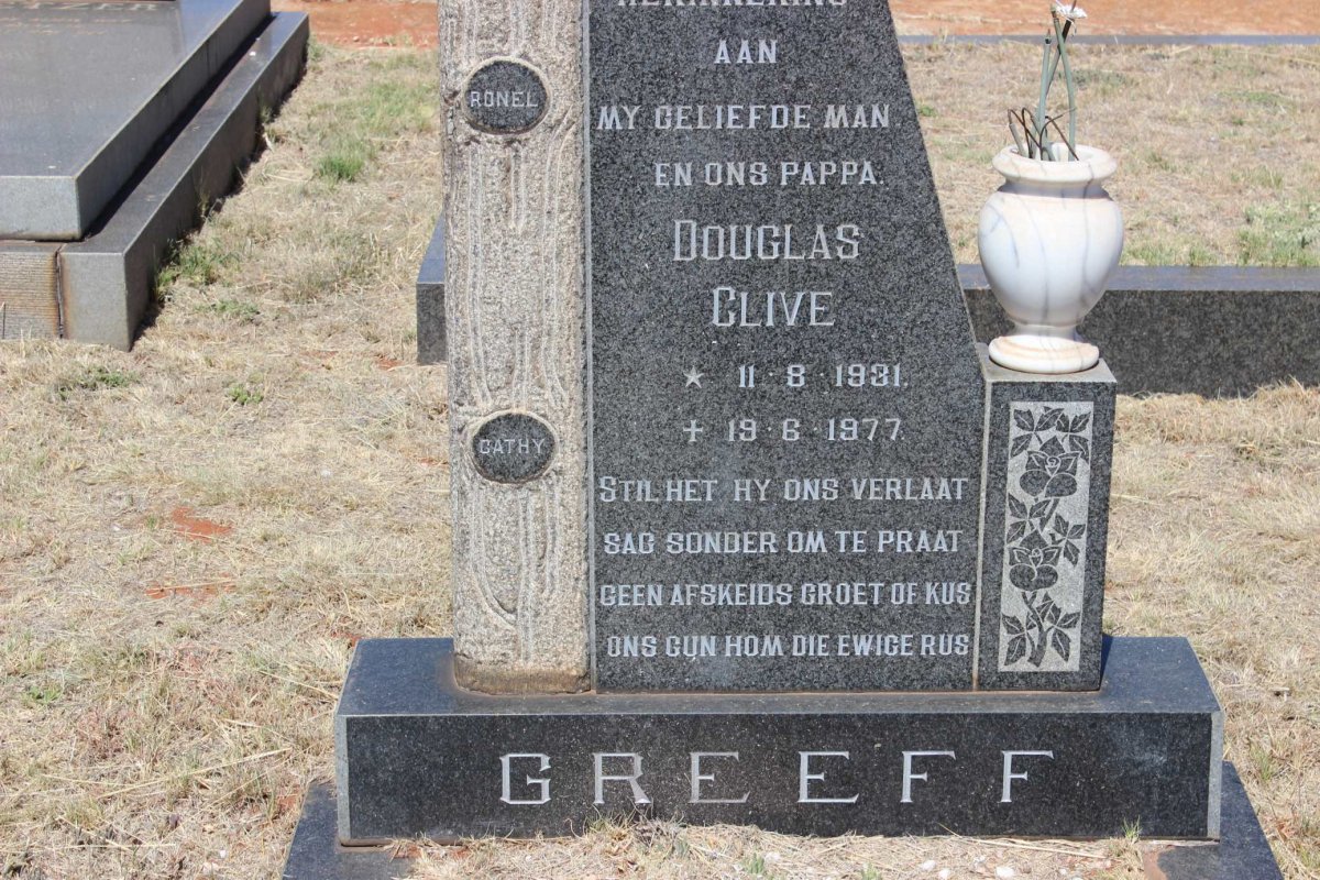 GREEFF Douglas Clive 1931-1977