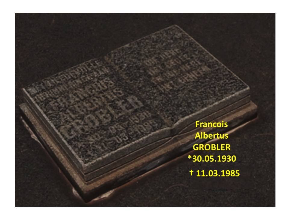 GROBLER Francois Albertus 1930-1985