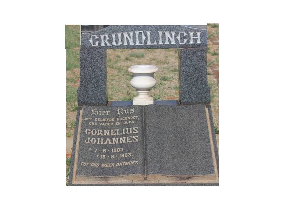 GRUNDLINGH Cornelius Johannes 1903-1963