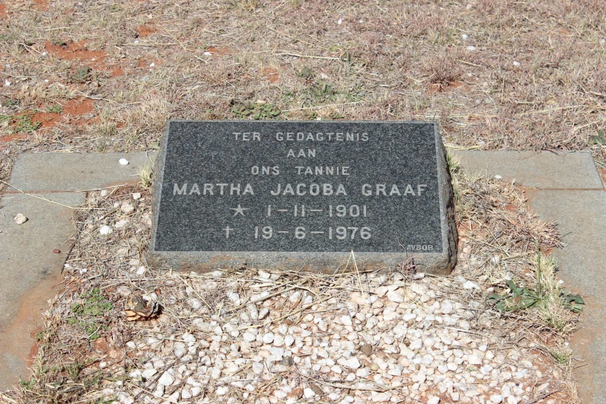 GRAAF Martha Jacoba 1901-1976