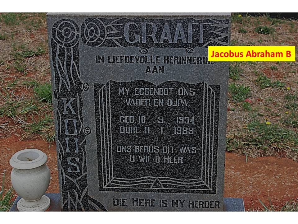 GRAAFF Jacobus Abraham 1934-1989