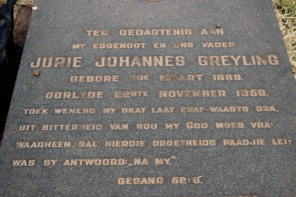 GREYLING Jurie Johannes 1889-1956