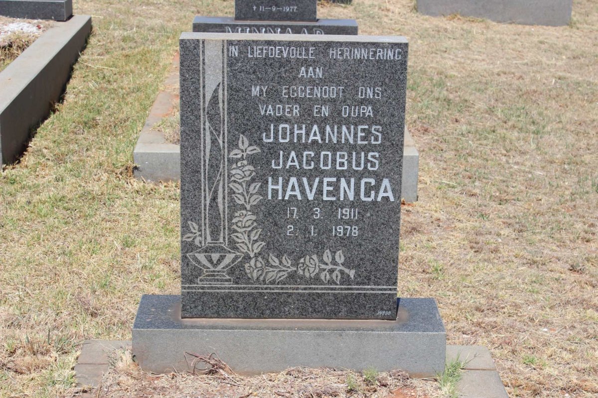 HAVENGA Johannes Jacobus 1911-1978