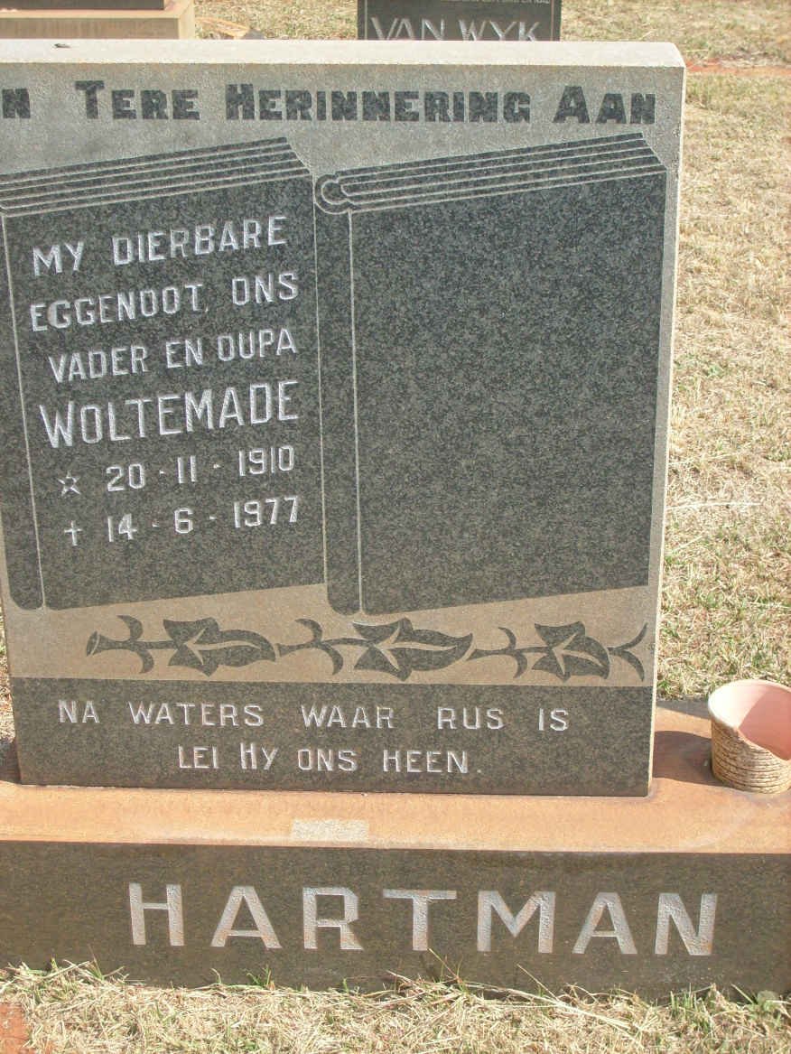 HARTMAN Woltemade 1910-1977