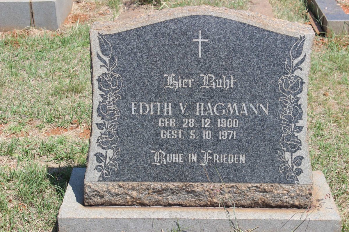 HAGMANN Edith V. 1900-1971