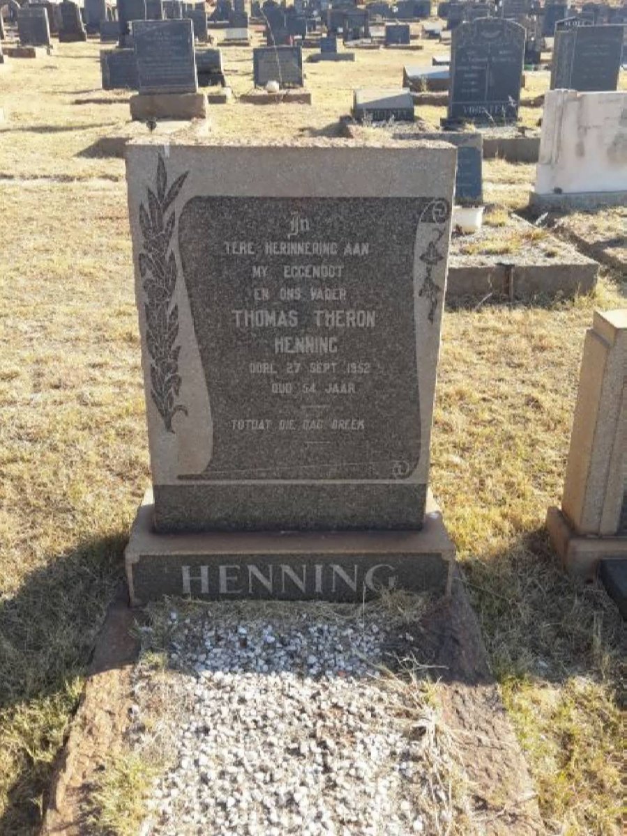 HENNING Thomas Theron -1952