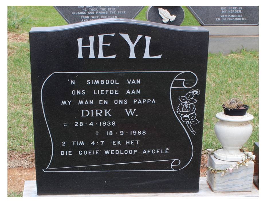 HEYL Dirk W. 1938-1988