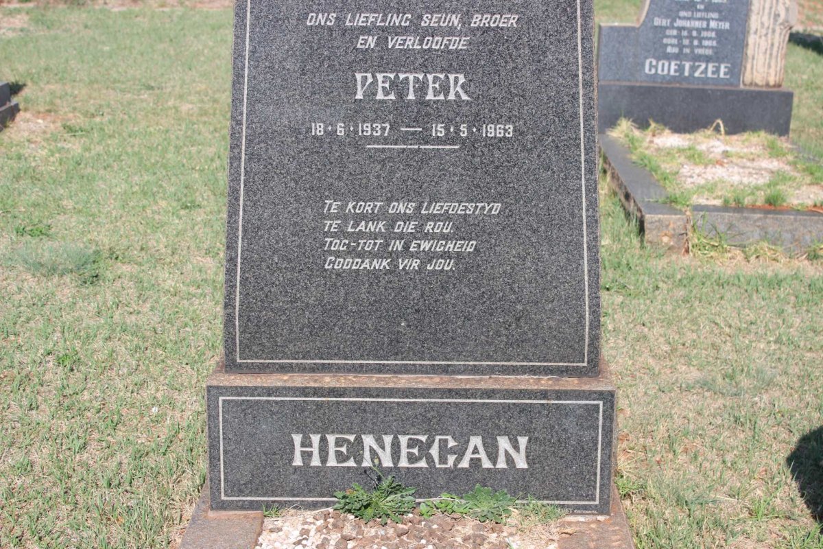 HENEGAN Peter 1937-1963