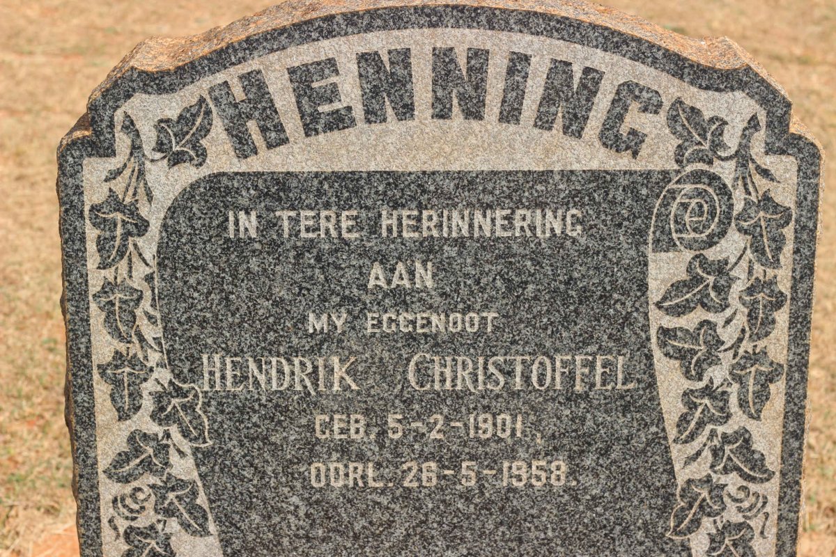 HENNING Hendrik Christoffel 1901-1958
