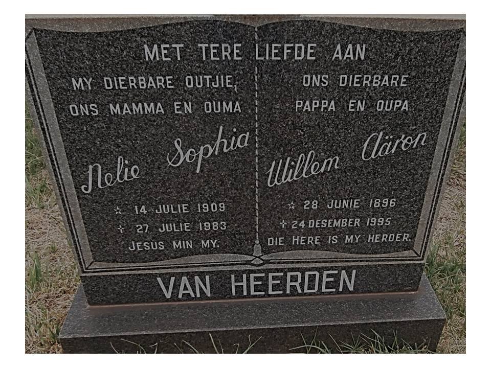 HEERDEN Willem Aäron, van 1896-1995 &amp; Nelie Sophia 1909-1983