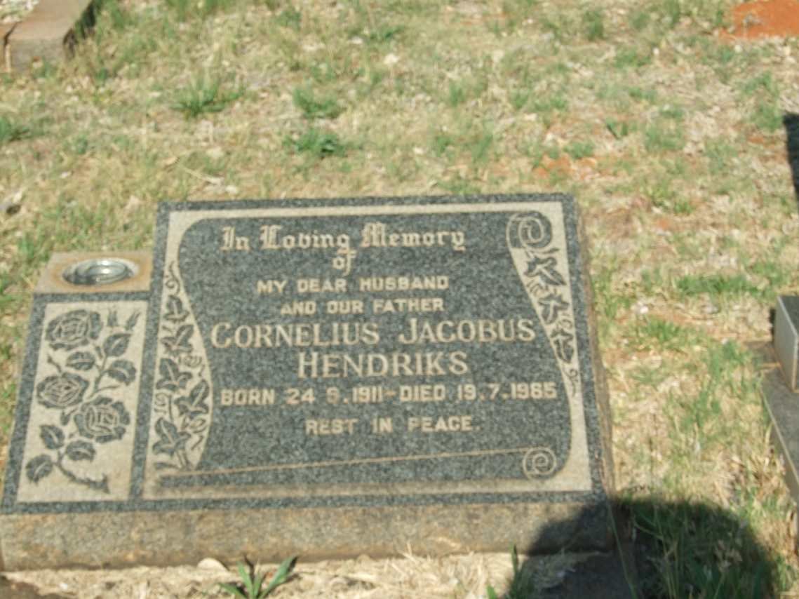 HENDRIKS Cornelius Jacobus 1911-19?5