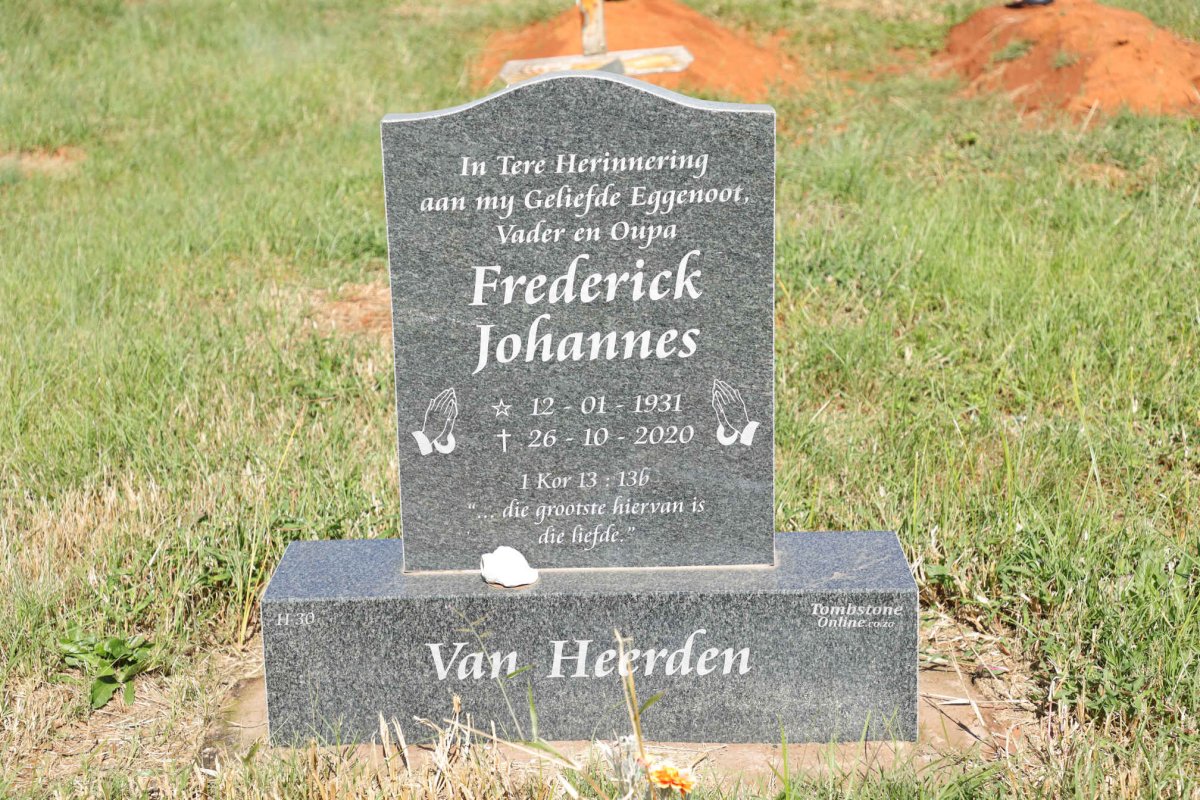 HEERDEN Frederick Johannes, van 1931-2020