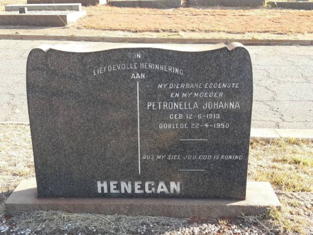 HENEGAN Petronella Johanna 1913-1950