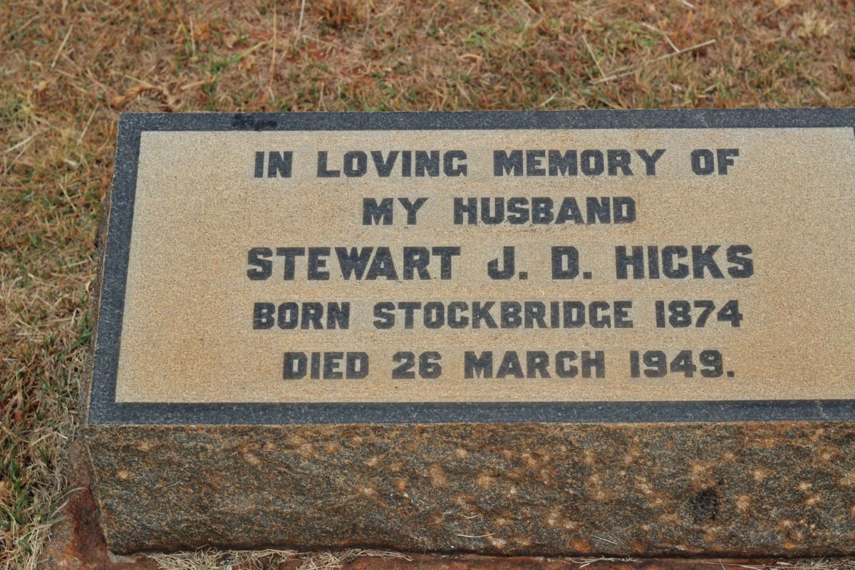 HICKS Stewart J.D. 1874-1949