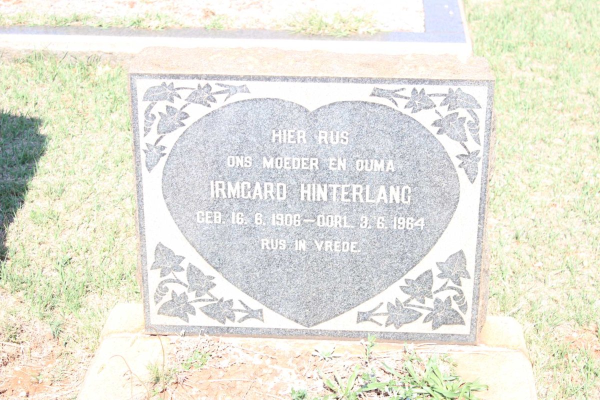 HINTERLANG Irmgard 1906-1964
