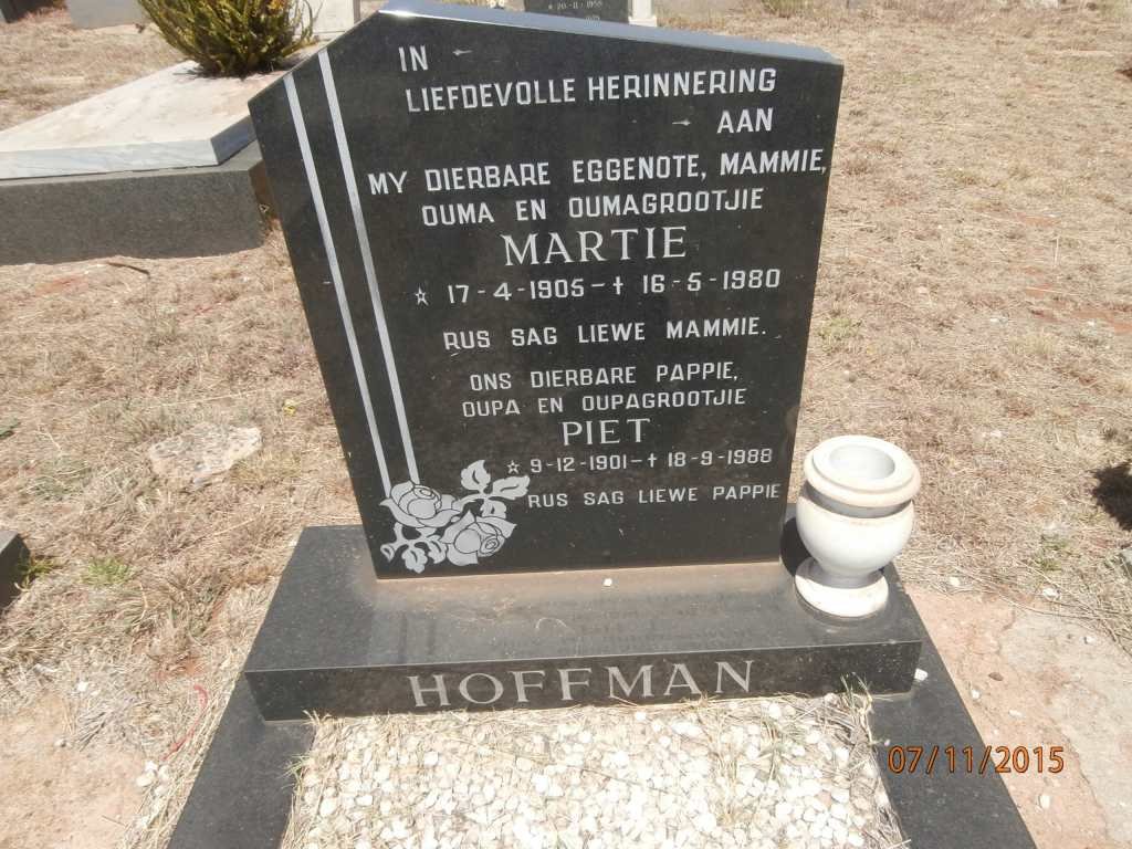 HOFFMAN Piet 1901-1988 &amp; Martie 1905-1980