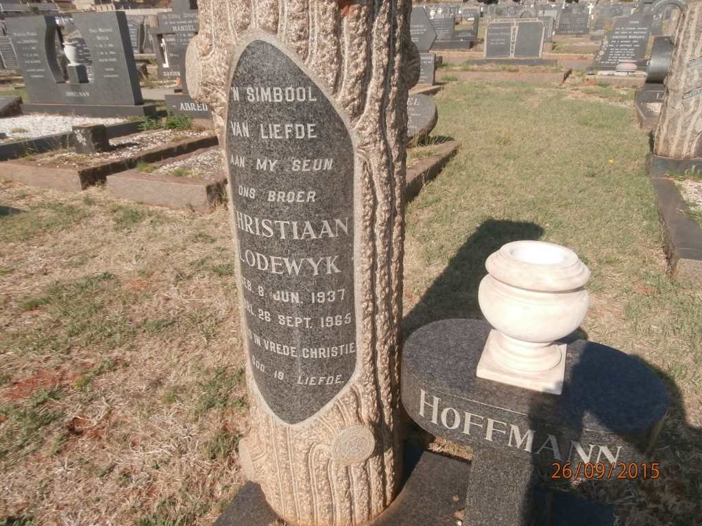 HOFFMANN Christiaan Lodewyk 1937-1965