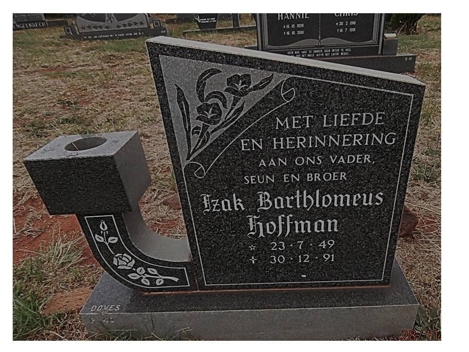 HOFFMAN Izak Barthlomeus 1949-1991