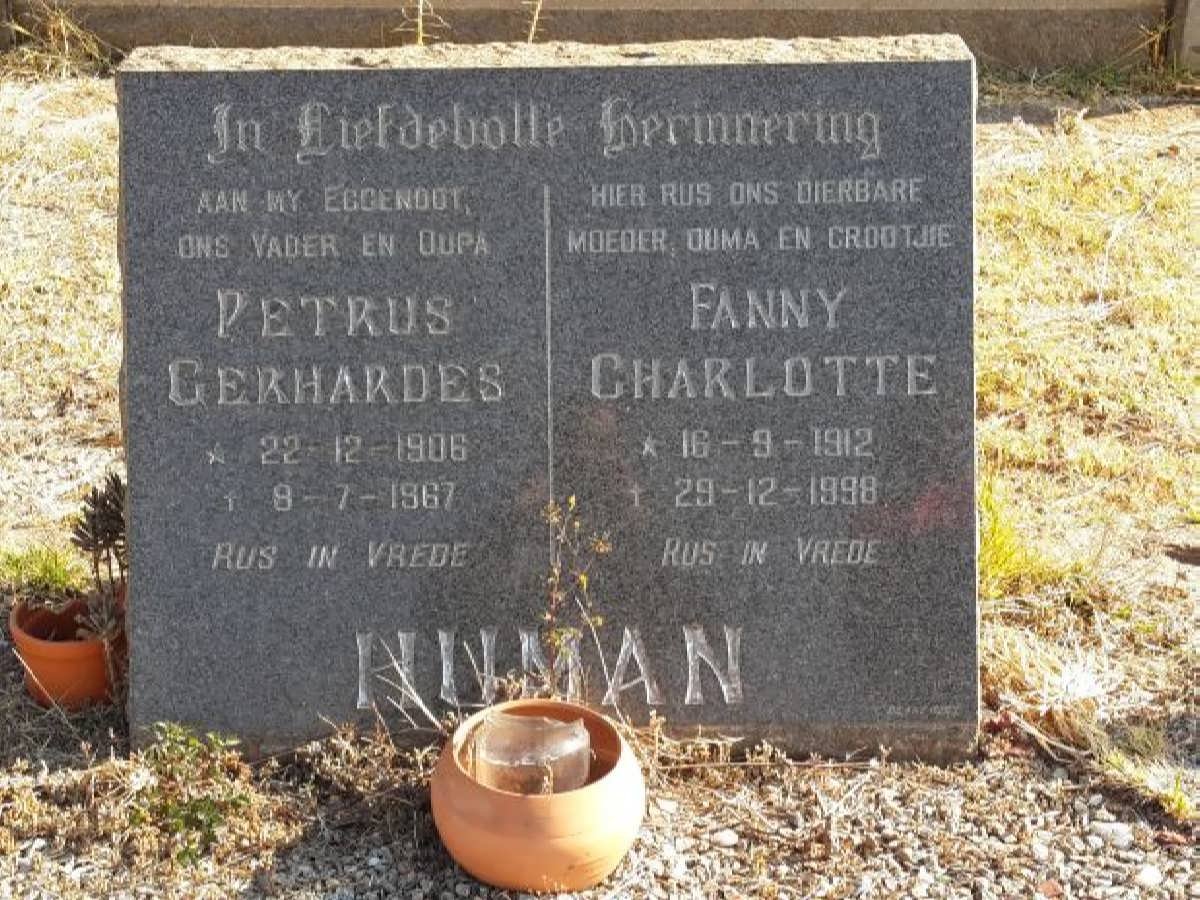 HUMAN Petrus Gerhardes 1906-1967 &amp; Fanny Charlotte 1912-1998