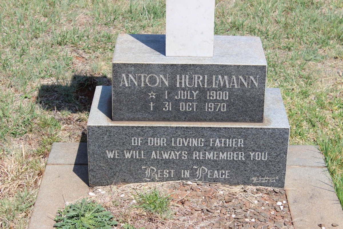 HÜRLIMANN Anton 1900-1970
