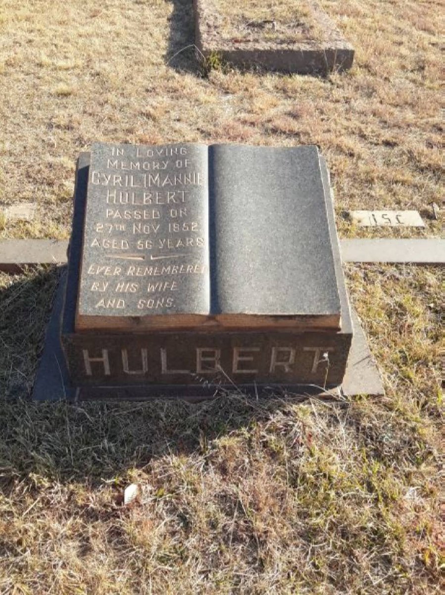 HULBERT Cyril Mannie -1952