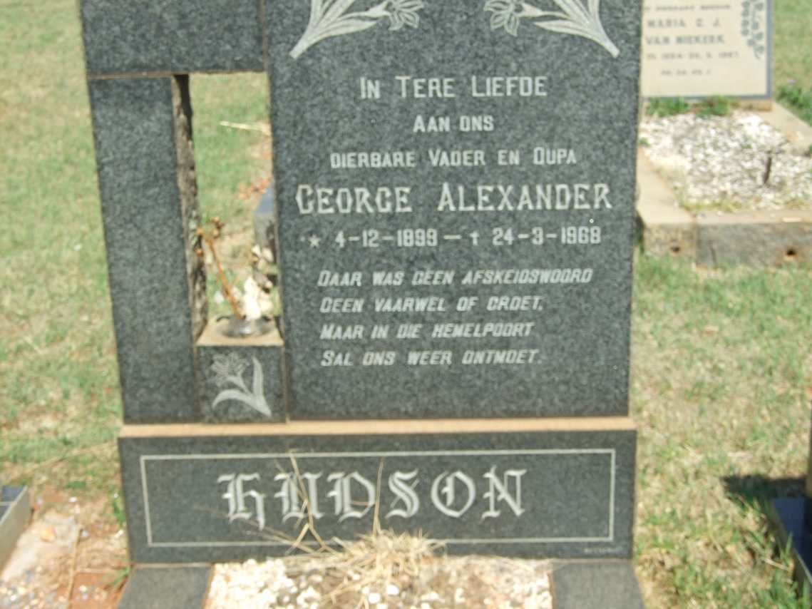 HUDSON George Alexander 1899-1968