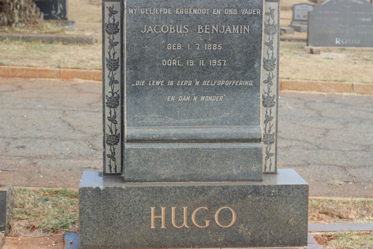 HUGO Jacobus Benjamin 1885-1957