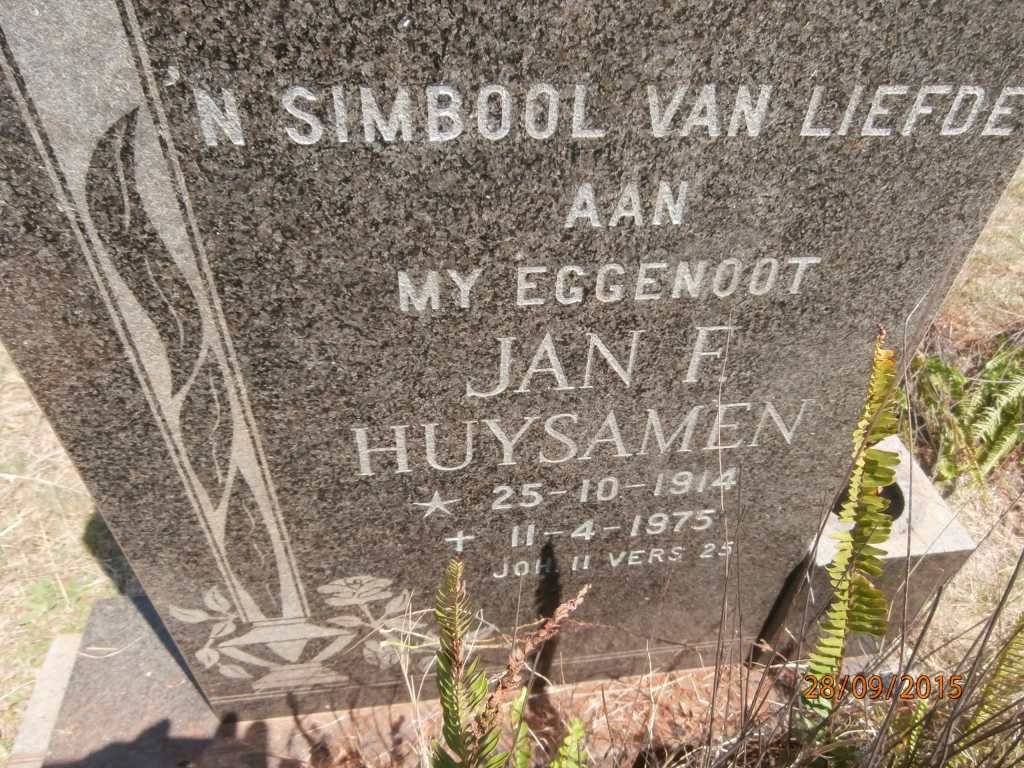 HUYSAMEN Jan F. 1914-1975