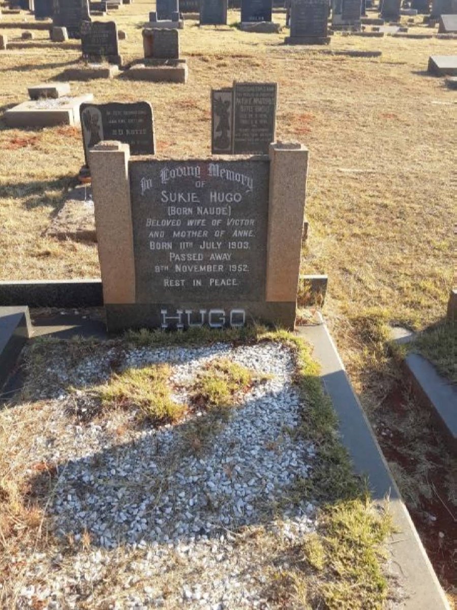 HUGO Sukie nee NAUDE 1903-1952