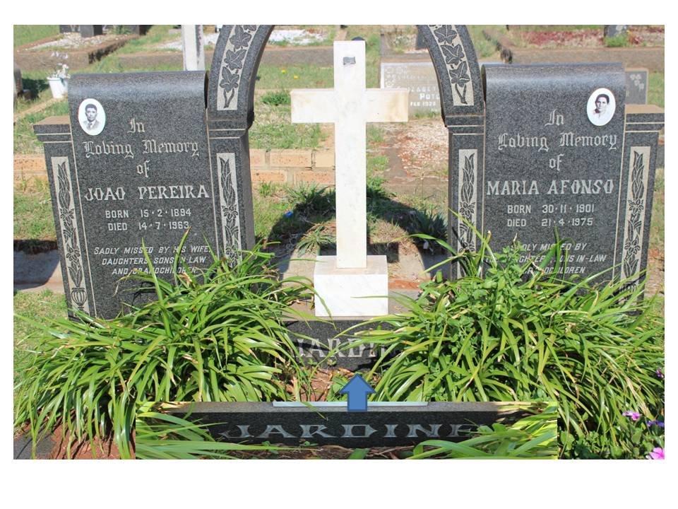 JARDINE Joao Pereira 1894-1983 &amp; Maria Afonso 1901-1975