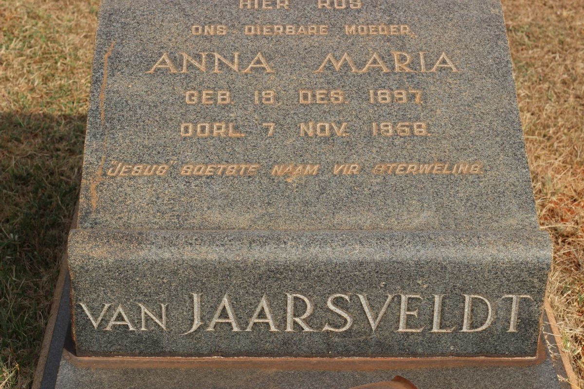 JAARSVELDT Anna Maria, van 1897-1956