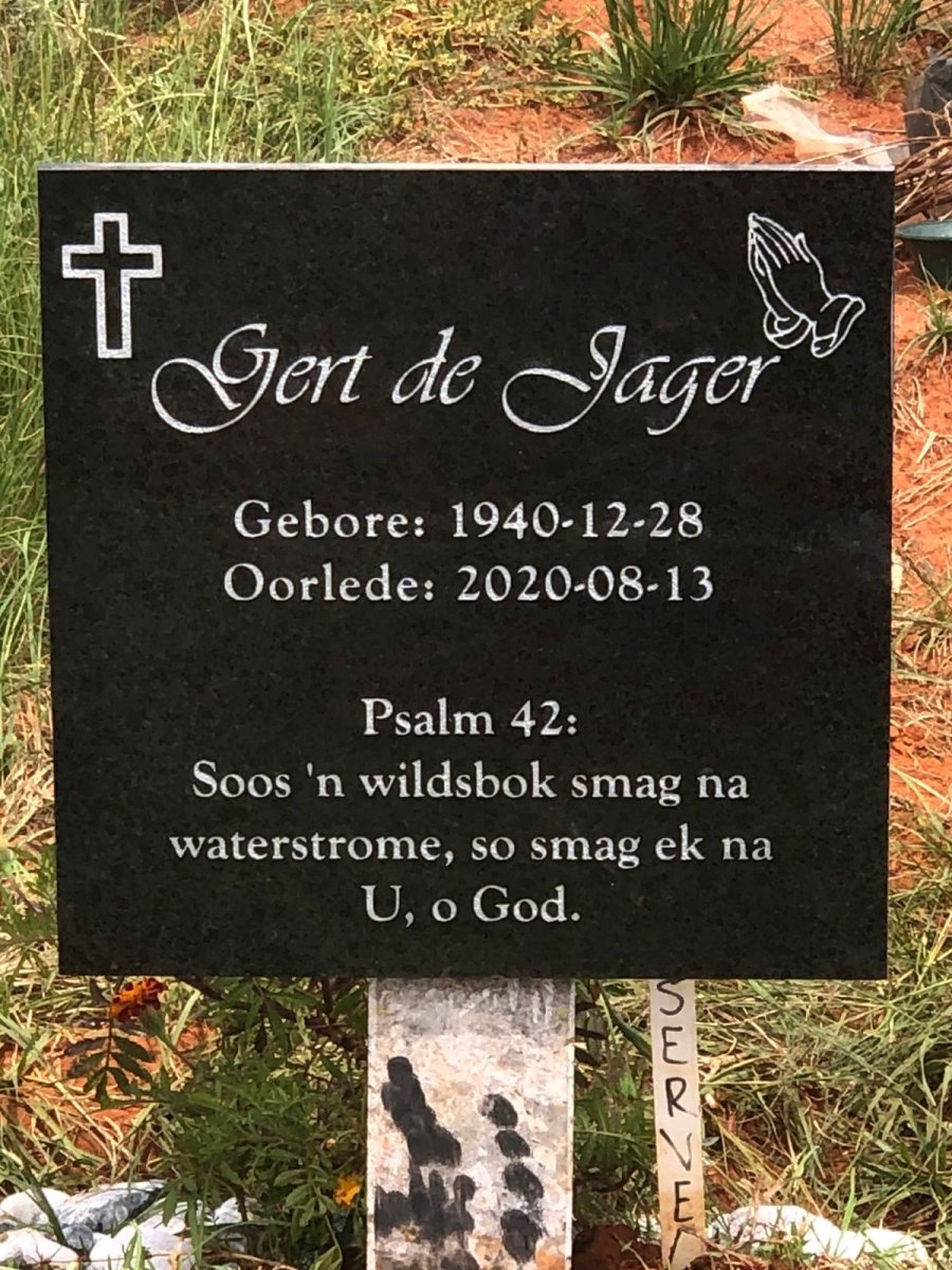 JAGER Gert, de 1940-2020