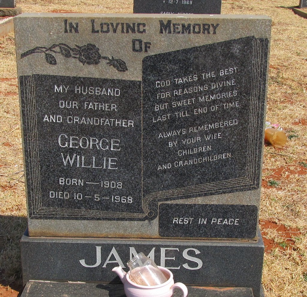 JAMES George Willie 1908-1968