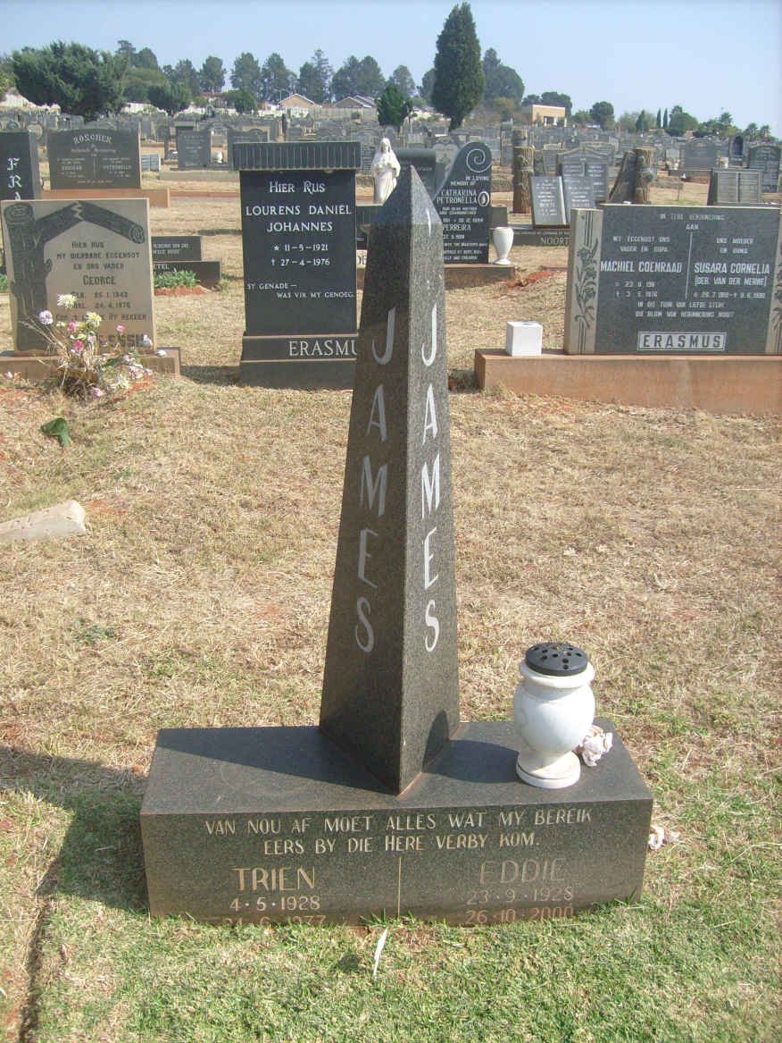 JAMES Eddie 1928-2000 &amp; Trien 1928-1977