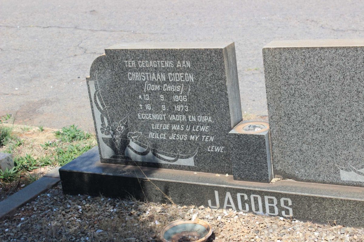 JACOBS Christiaan Gideon 1906-1973