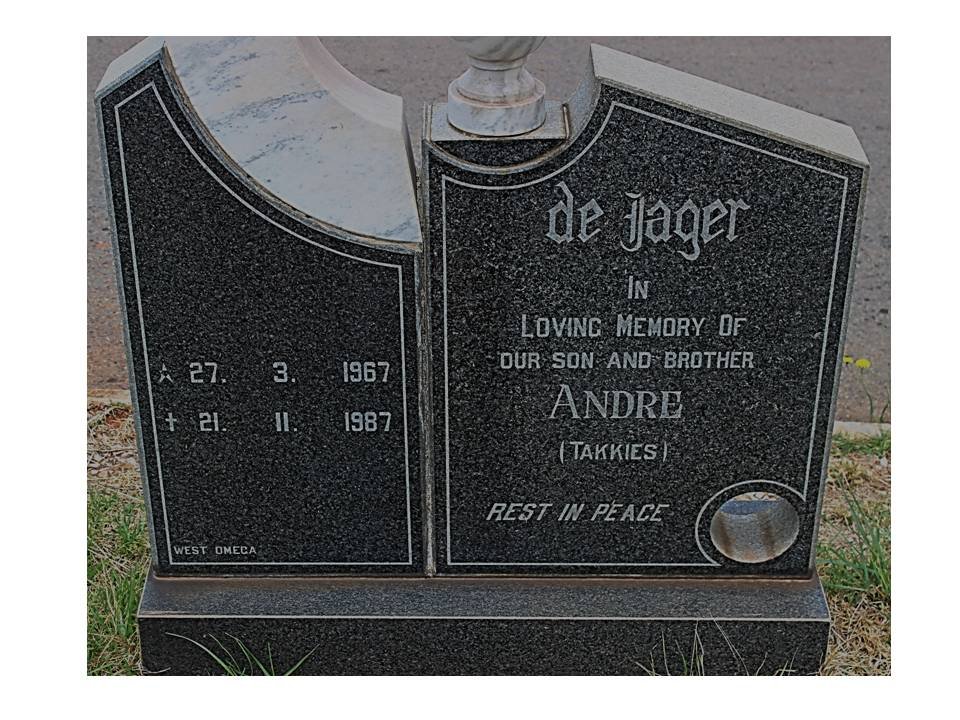 JAGER Andre, de 1967-1987