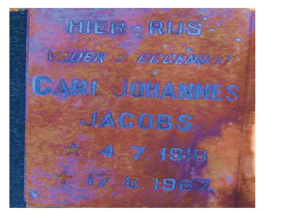 JACOBS Carl Johannes 1916-1967