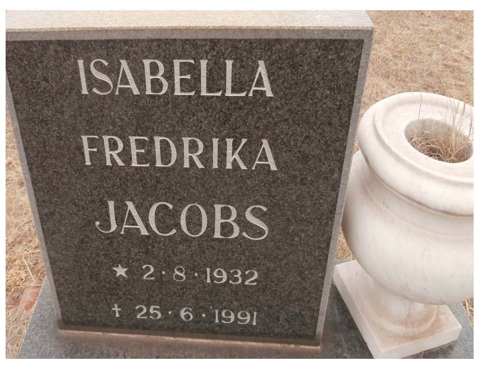 JACOBS Isabella Fredrika 1932-1991