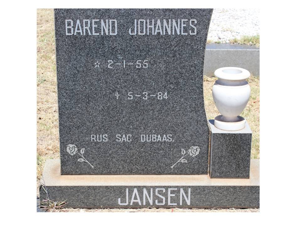 JANSEN Barend Johannes 1955-1984