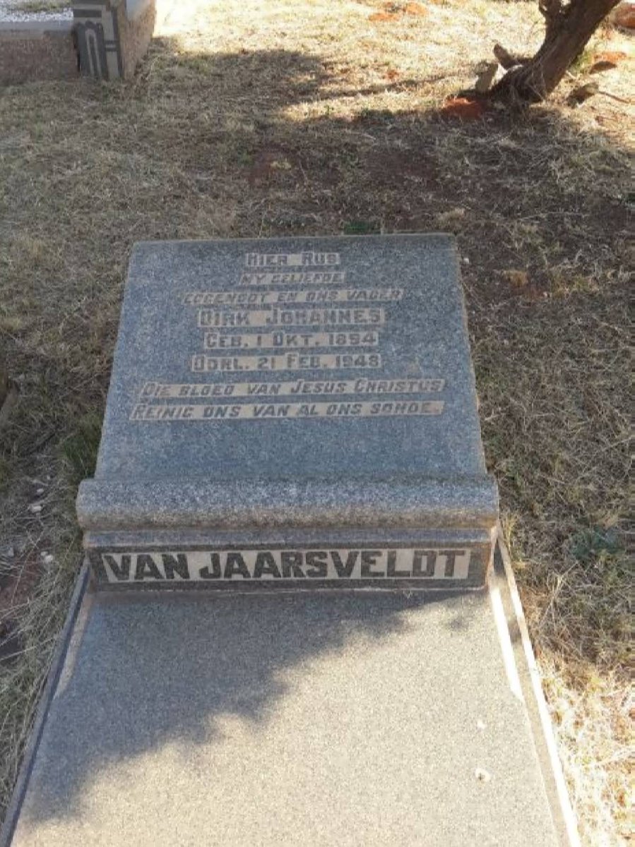 JAARSVELDT Dirk Johannes, van 1894-1948