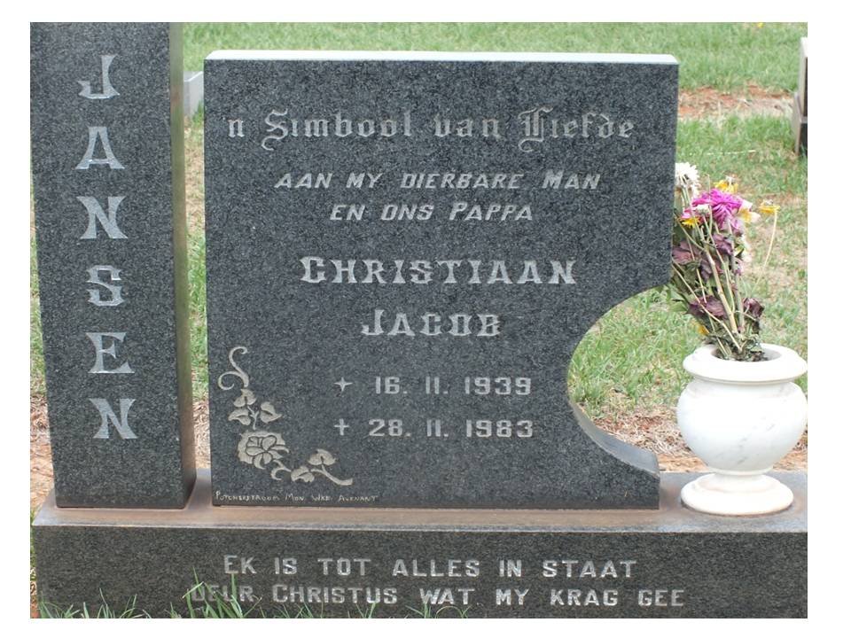 JANSEN Christiaan Jacob 1939-1983