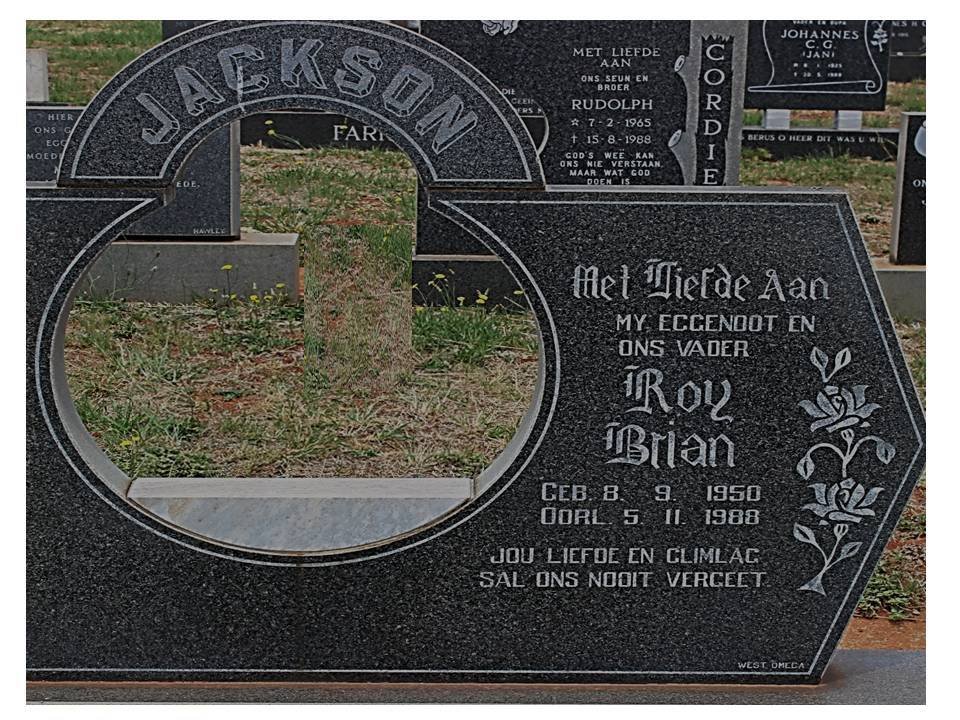 JACKSON Roy Brian 1950-1988