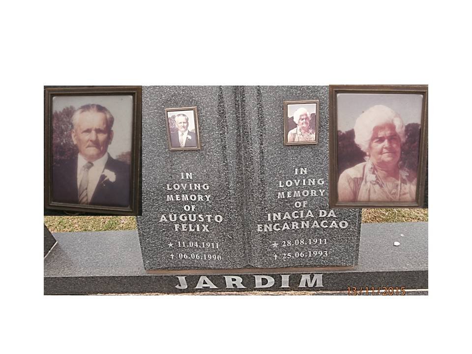 JARDIM Augusto Felix 1911-1990 &amp; Inacia Da Encarnacao 1911-1993