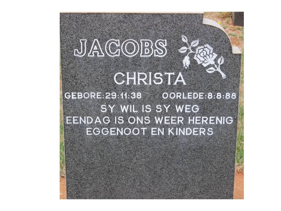 JACOBS Christa 1938-1988