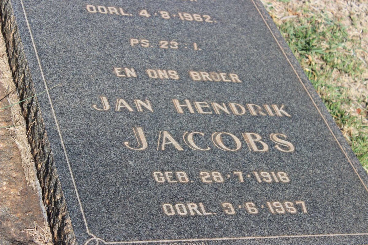 JACOBS Jan Hendrik 1916-1967