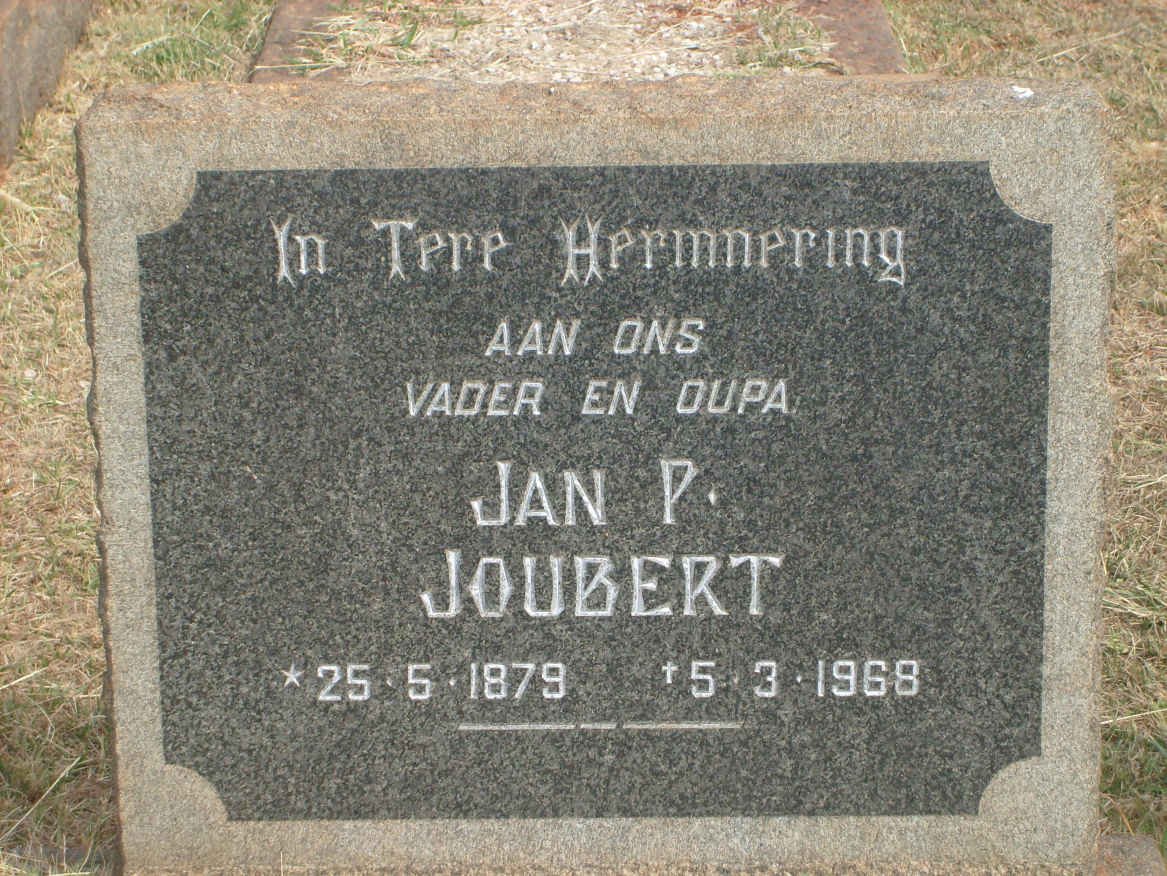 JOUBERT Jan P. 1879-1968