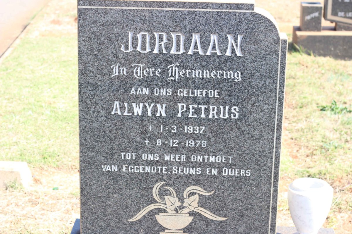 JORDAAN Alwyn P. 1937-1978