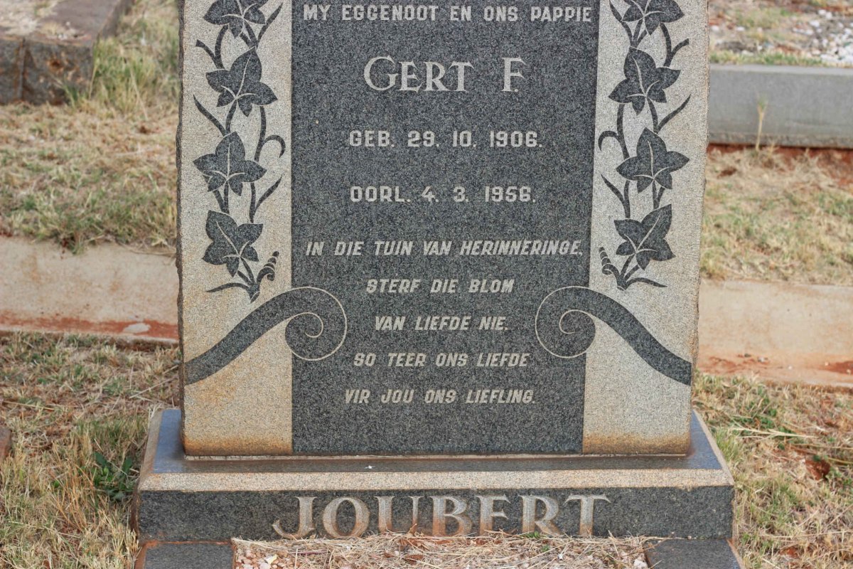 JOUBERT Gert F. 1906-1956